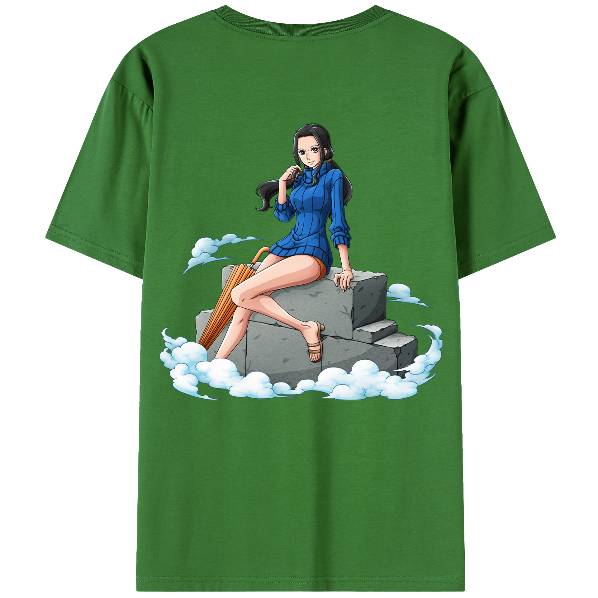 ワンピース ニコ・ロビン ONE PIECE Nico Robin レディース半袖Tシャツ(バックプリント)